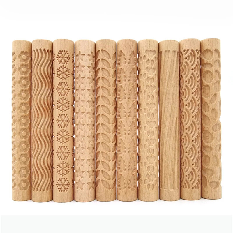 Wooden Texture Rolling Pin Cer - Soap Making Kit For Beginners ulasan dan harga