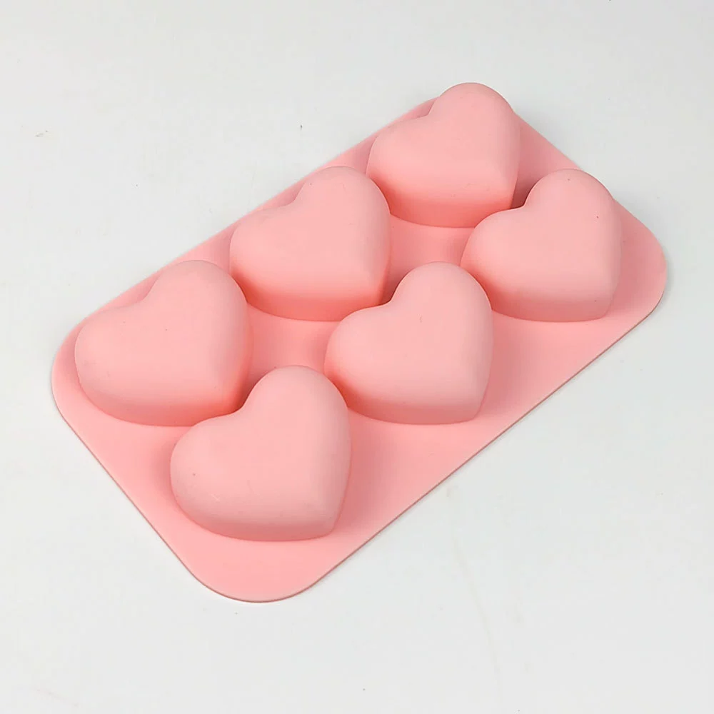Heart Silicone Baking Mold 6 1 - Soap Making Gifts ulasan dan harga