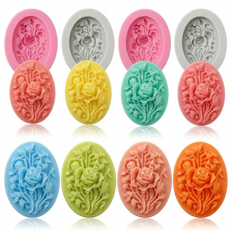 4 Silicone mold with flower sh - Soap Making Ins ulasan dan harga