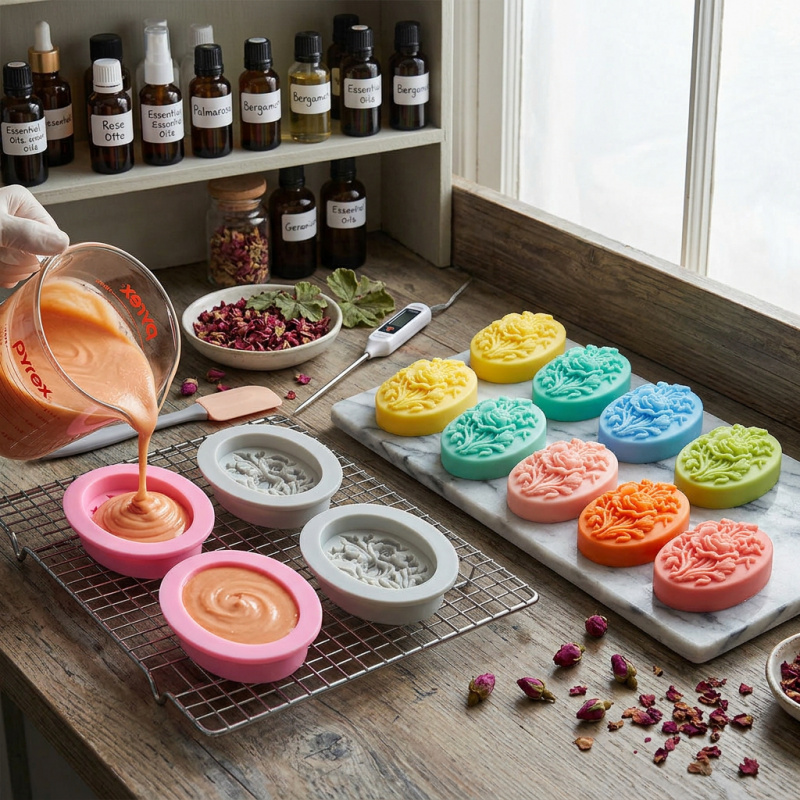 4 Silicone mold with flower sh - Soap Making Ins ulasan dan harga